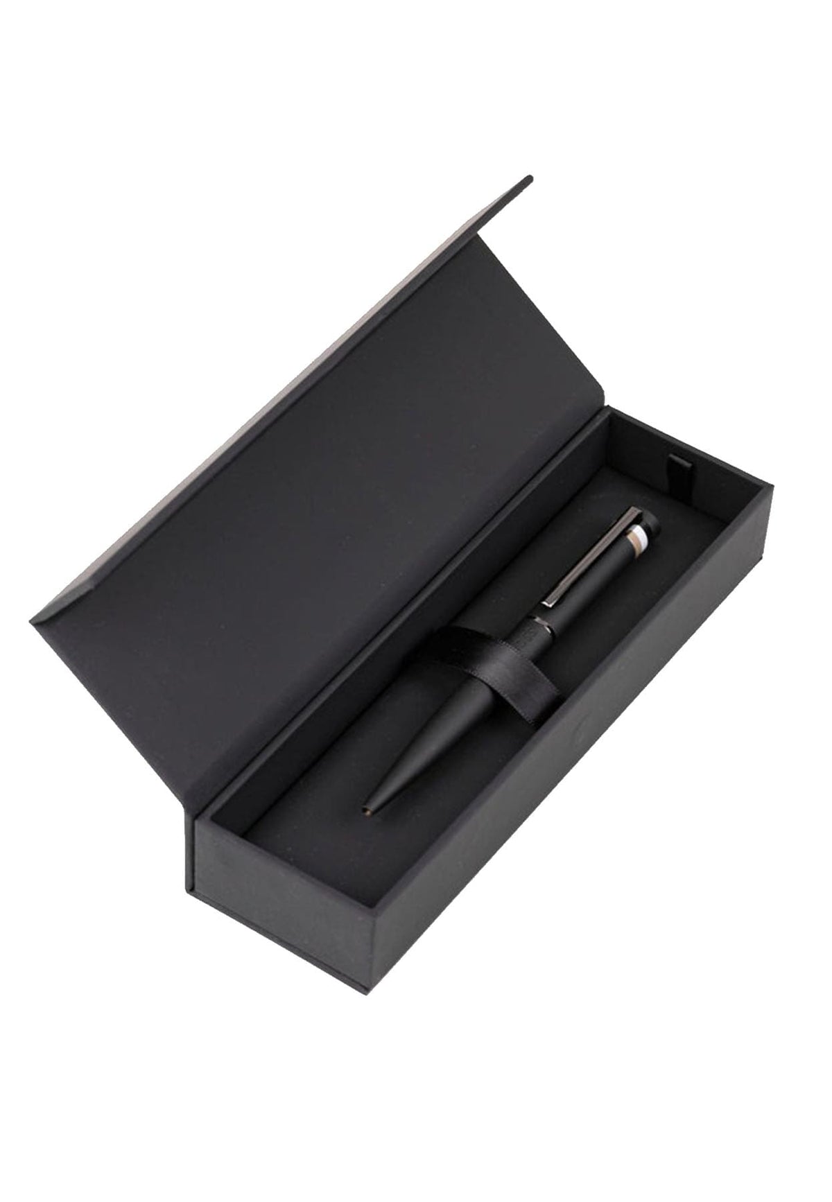 Penna nera Hugo Boss in metallo