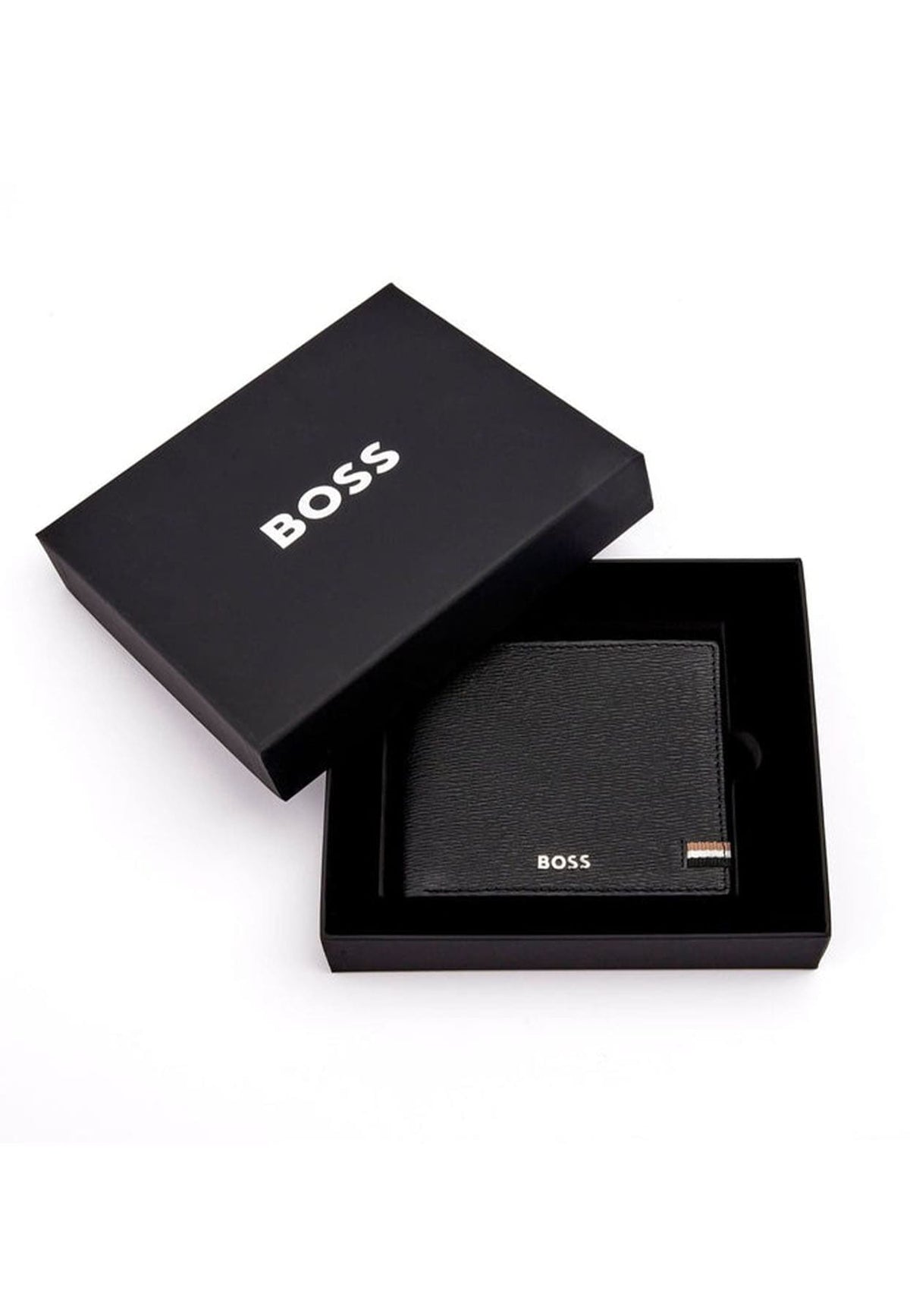 Portafoglio uomo Hugo Boss nero in pelle vegana