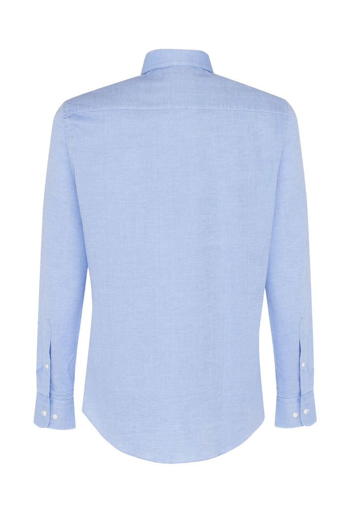 Camicia azzurra uomo JCMan in tessuto elasticizzato no stiro