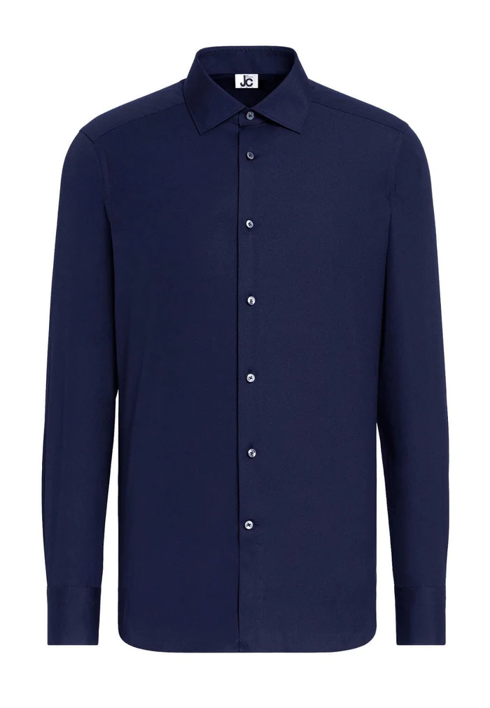 Camicia blu uomo JC in tessuto no stiro