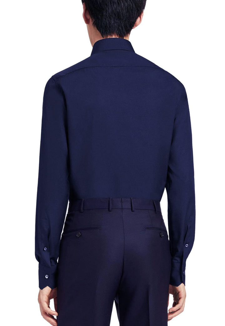 Camicia blu uomo JCMan in tessuto elasticizzato no stiro