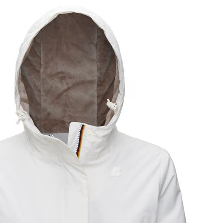 Giubbino bambina K-Way bianco lily micro ripstop marmotta