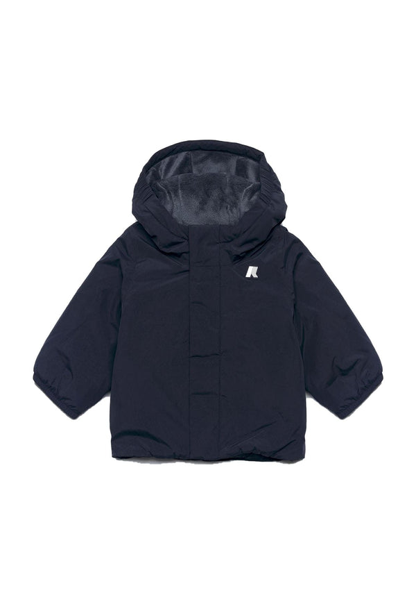 Giubbino neonato K-Way E. Jack soft touch marmotta blu in nylon