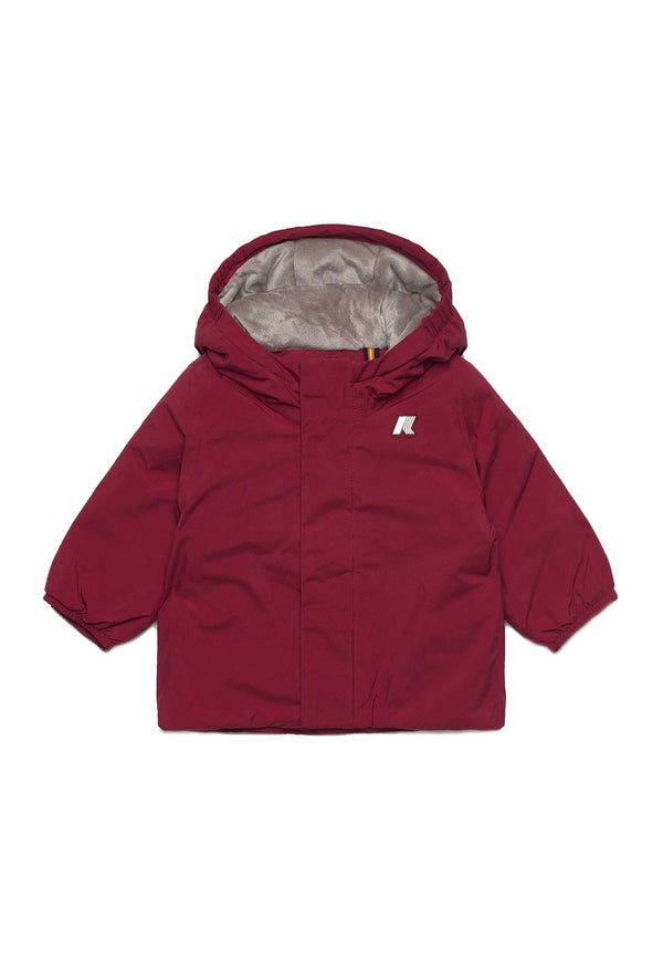 Giubbino neonato K-Way E. Jack soft touch marmotta rosso in nylon