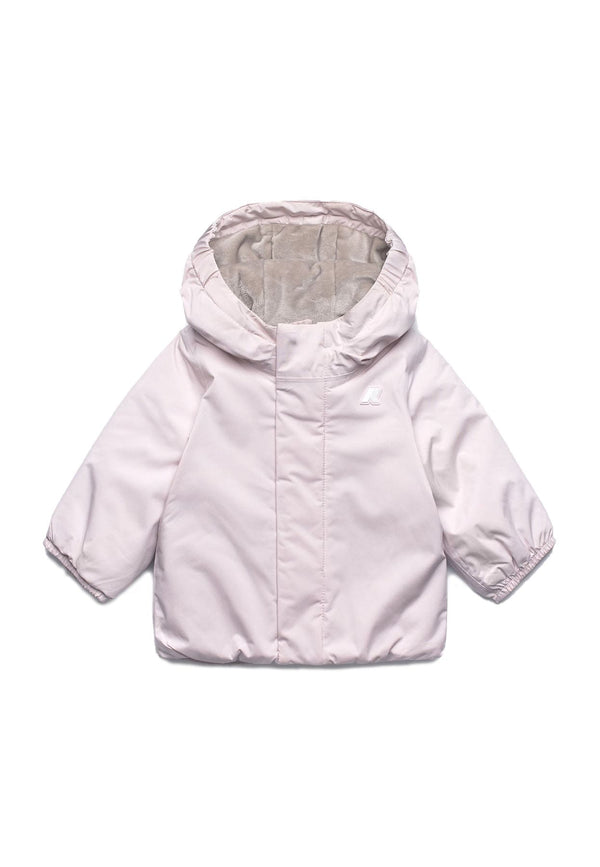 Giubbino neonata K-Way E. Jack soft touch marmotta rosa in nylon