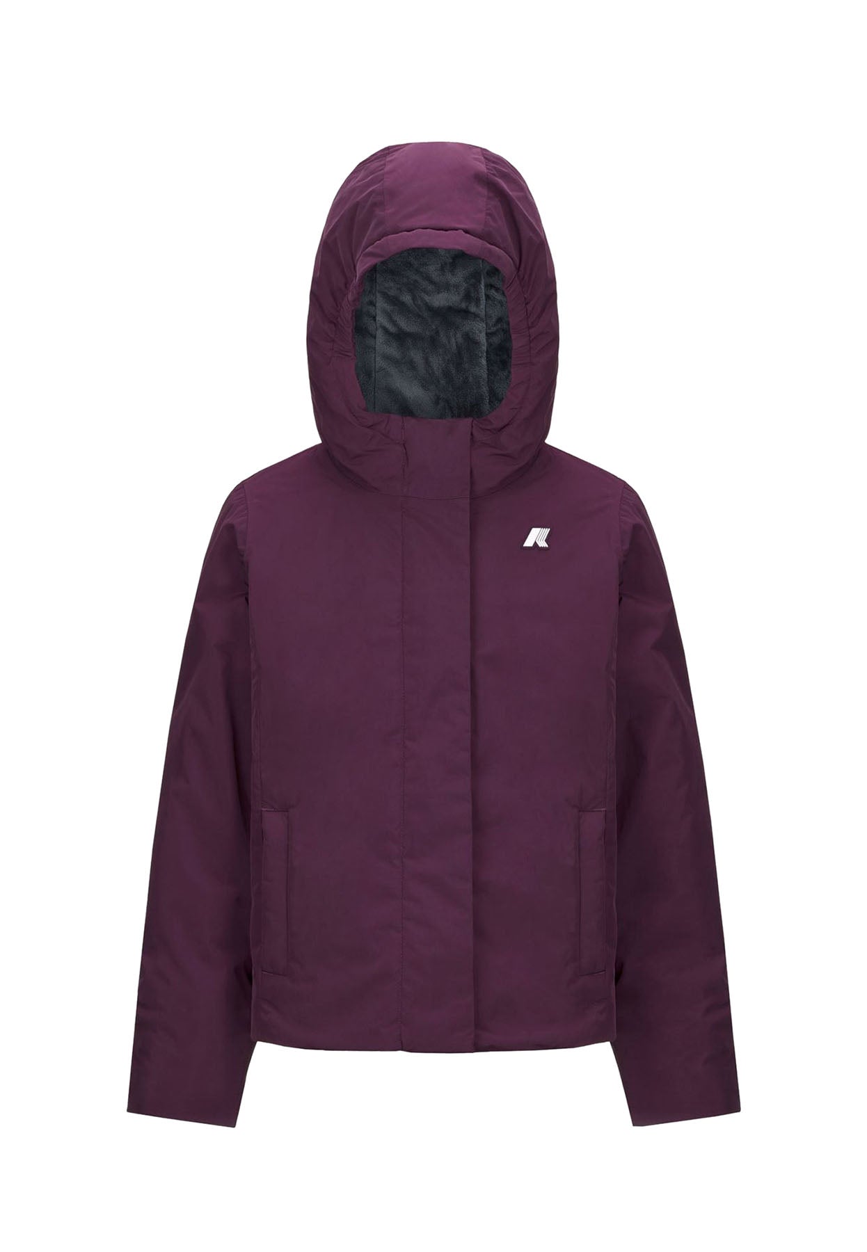 Giubbino bambina K-Way P. Lily soft touch marmotta viola in nylon