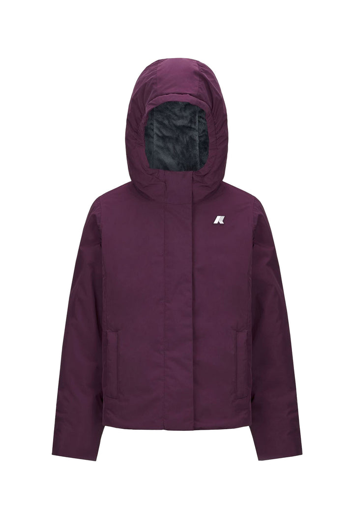 Giubbino bambina K-Way P. Lily soft touch marmotta viola in nylon