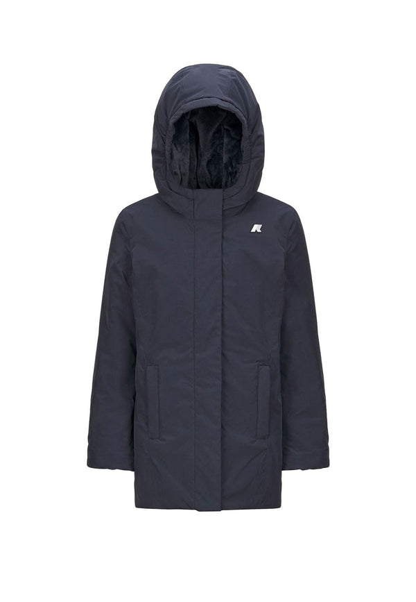 Giubbino bambina K - Way P. Denise soft touch marmotta blu in nylon