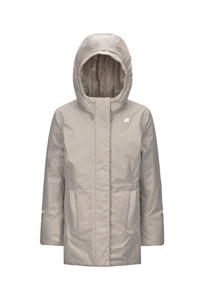 Giubbino bambina K-Way P. Denise soft touch marmotta beige in nylon