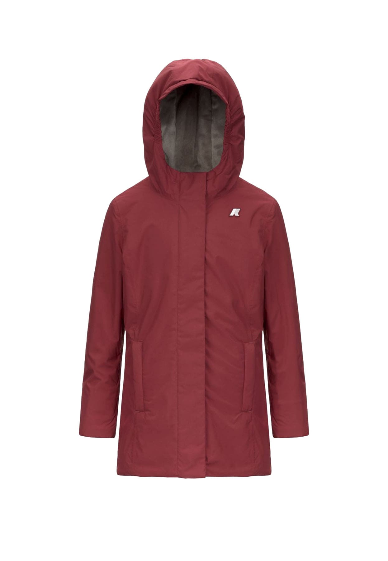 Giubbino bambina K - Way P. Denise soft touch marmotta rosso in nylon