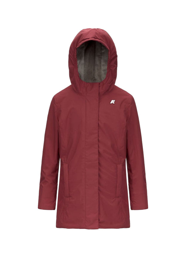 Giubbino bambina K - Way P. Denise soft touch marmotta rosso in nylon