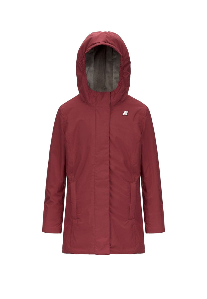 Giubbino bambina K - Way P. Denise soft touch marmotta rosso in nylon