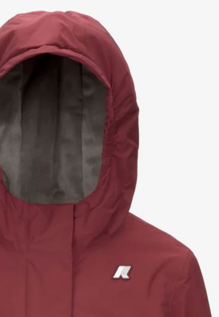 Giubbino bambina K - Way P. Denise soft touch marmotta rosso in nylon