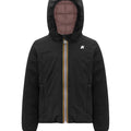 Giubbino bambina K-Way P. Lily thermo double nero/rosa in nylon