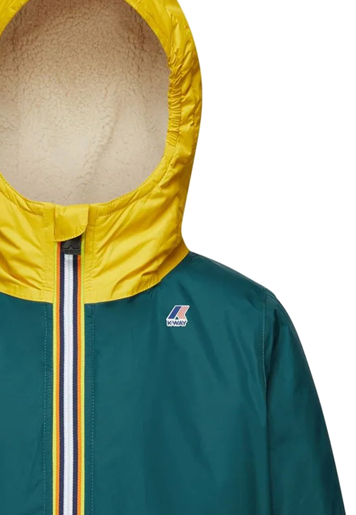 Giubbino bambino K-Way Le Vrai 3.0 Claude Orsetto verde in nylon