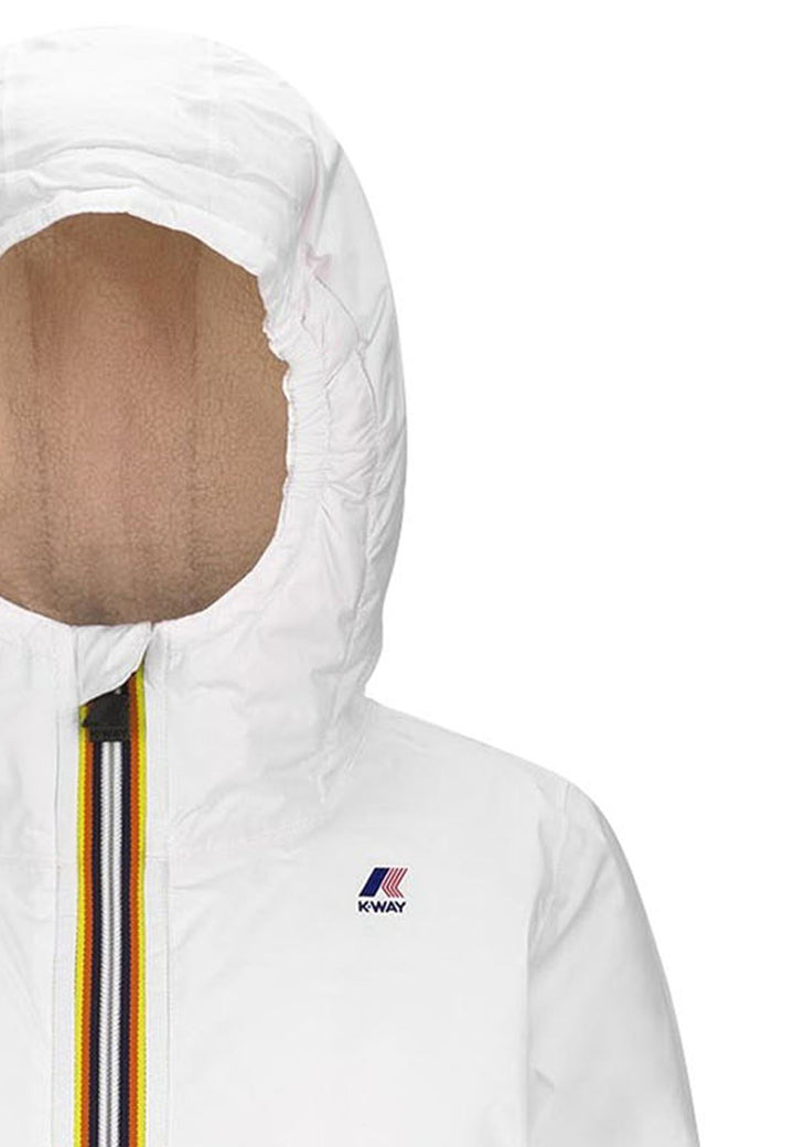 Giubbino bambino K-Way P. Le Vrai 3.0 Claude orsetto bianco in nylon
