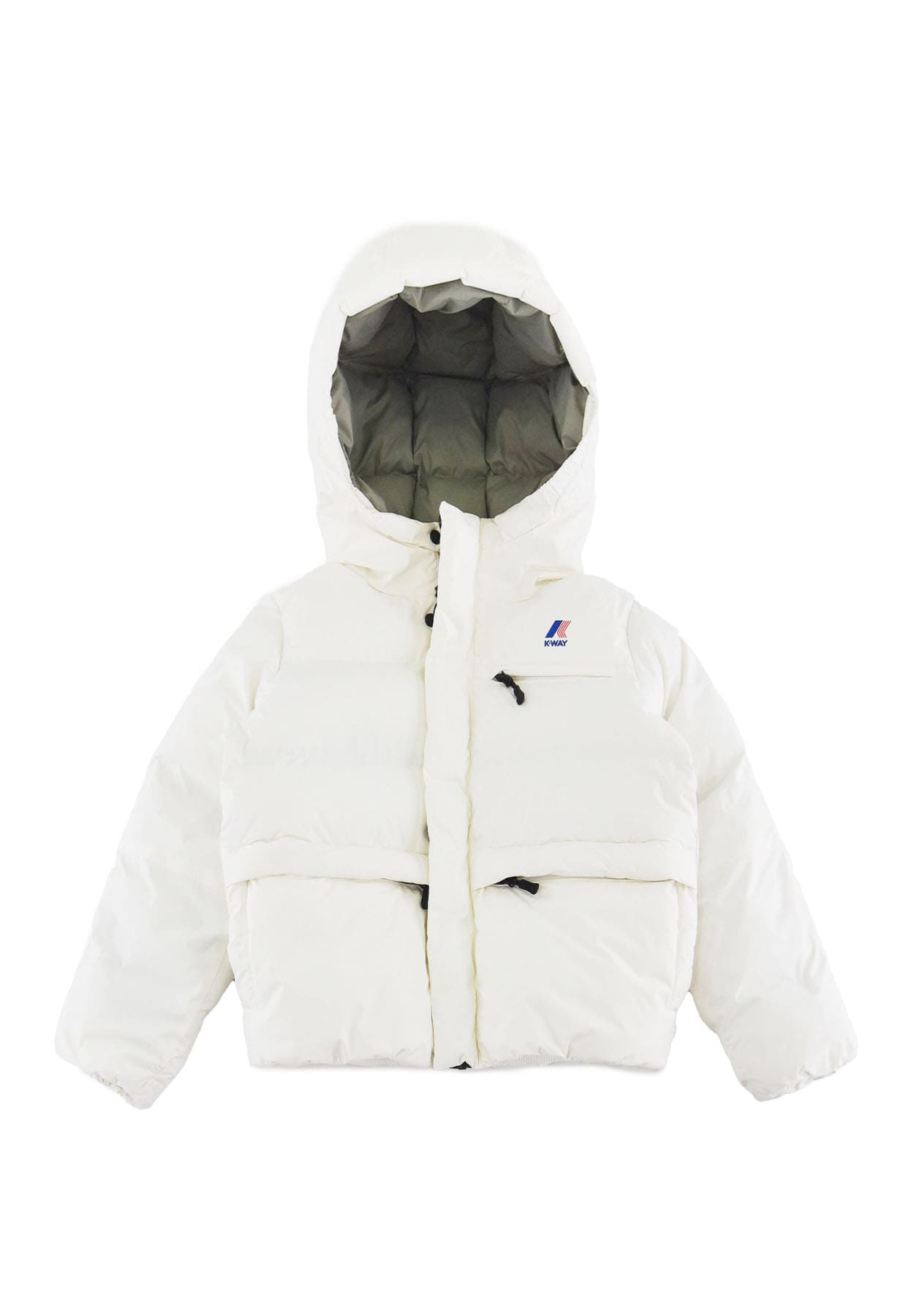 Giubbino bambina K-Way P. Le Vrai 4.0 Aurele Heavy bianco in nylon