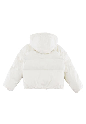 Giubbino bambina K-Way P. Le Vrai 4.0 Aurele Heavy bianco in nylon