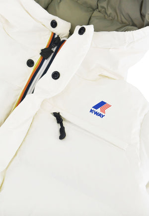 Giubbino bambina K-Way P. Le Vrai 4.0 Aurele Heavy bianco in nylon