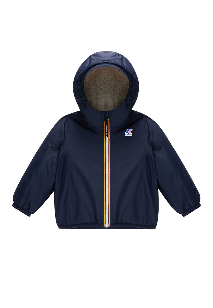 Giubbino neonato K--Way E. Le Vrai 4.0 Claudine orsetto blu in nylon