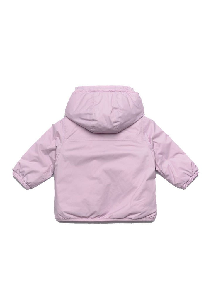 Giubbino neonata K--Way E. Le Vrai 4.0 Claudine orsetto rosa in nylon