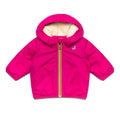 Giubbino neonata K--Way E. Le Vrai 4.0 Claudine orsetto fucsia in nylon