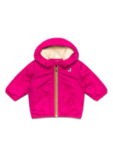 Giubbino neonata K--Way E. Le Vrai 4.0 Claudine orsetto fucsia in nylon