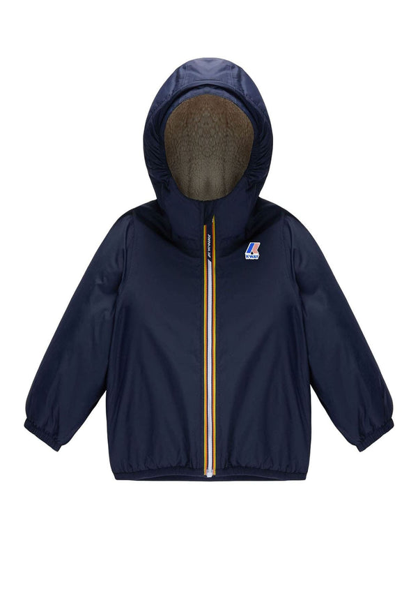Giubbino bambino K-Way P. Le Vrai 4.0 Claude orsetto bu in nylon