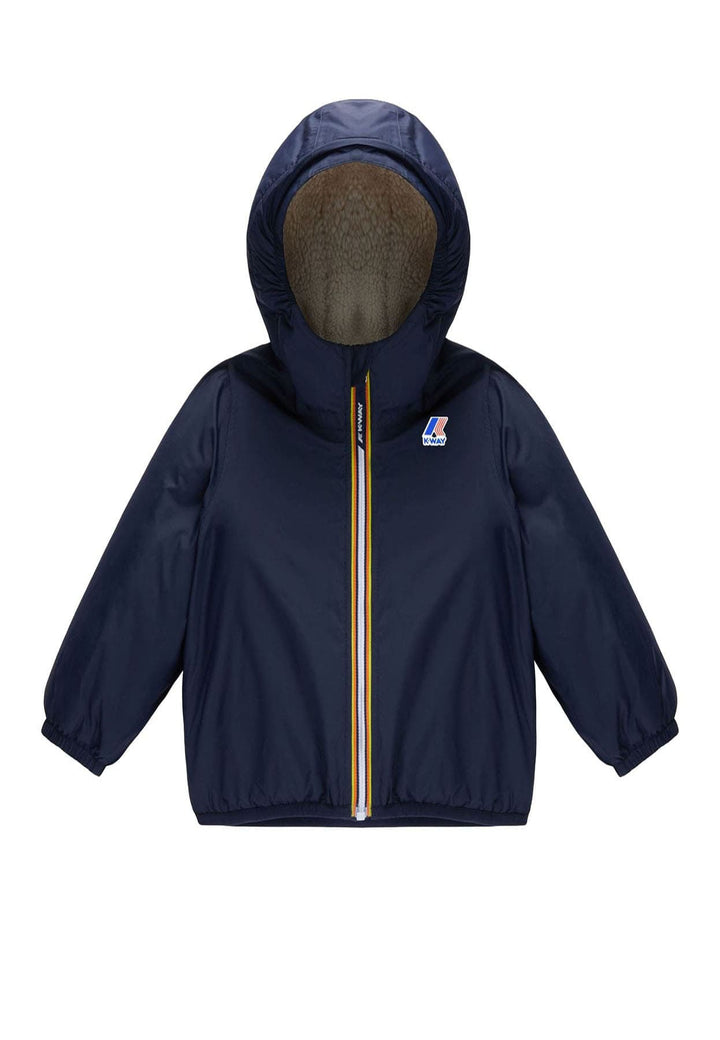 Giubbino bambino K-Way P. Le Vrai 4.0 Claude orsetto bu in nylon