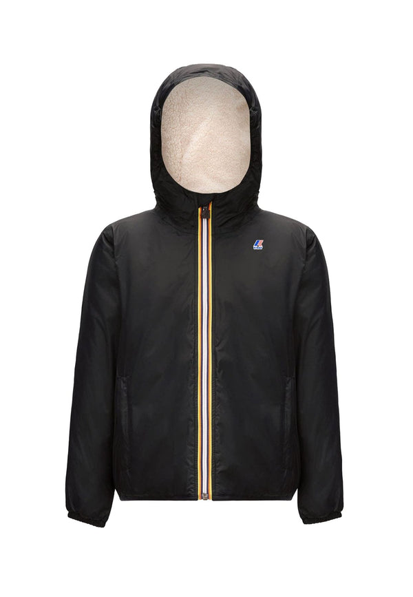 Giubbino bambino K-Way P. Le Vrai 4.0 Claude orsetto nero in nylon