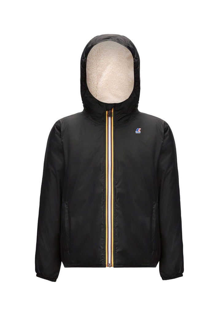 Giubbino bambino K-Way P. Le Vrai 4.0 Claude orsetto nero in nylon