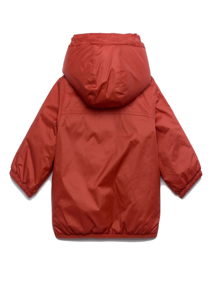 Giubbino bambino K-Way P. Le Vrai 4.0 Claude orsetto rosso scuro in nylon