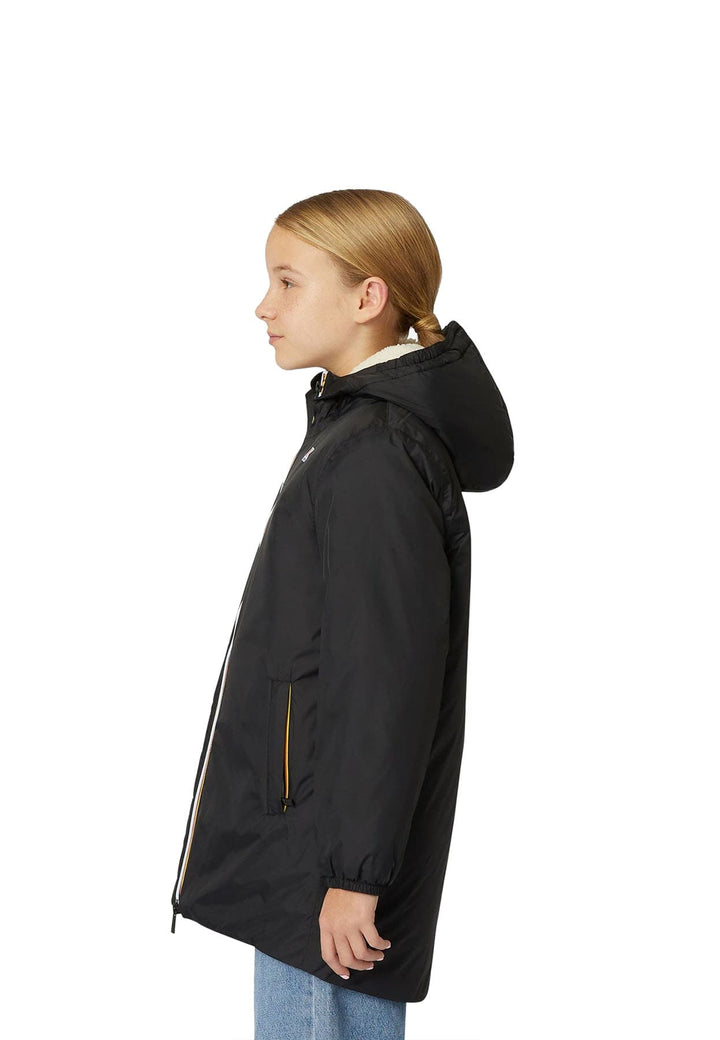 Giubbino bambino K-Way Le Vrai 4.0 Eiffel Orsetto nero in nylon