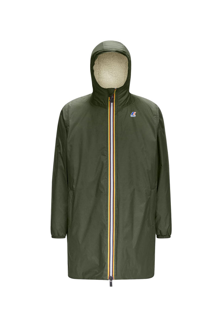 Giubbino bambino K-Way Le Vrai 4.0 Eiffel Orsetto verde in nylon