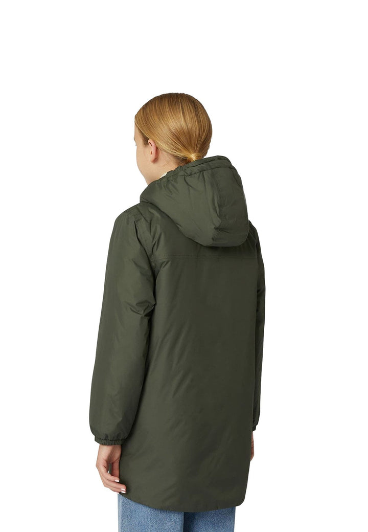 Giubbino bambino K-Way Le Vrai 4.0 Eiffel Orsetto verde in nylon