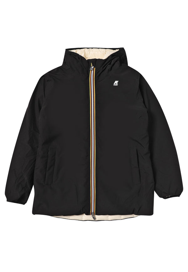 Giubbino bambina K-Way P.Sophie nero/beige in nylon