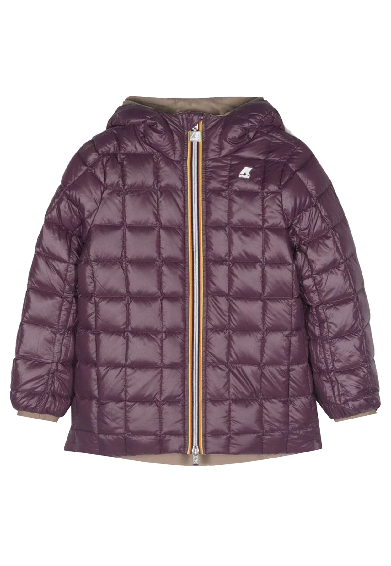 Giubbino bambina K-Way P.Sophie beige/viola in nylon