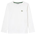 T-shirt per bambino Lacoste bianca in cotone