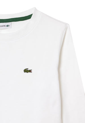 T-shirt per bambino Lacoste bianca in cotone