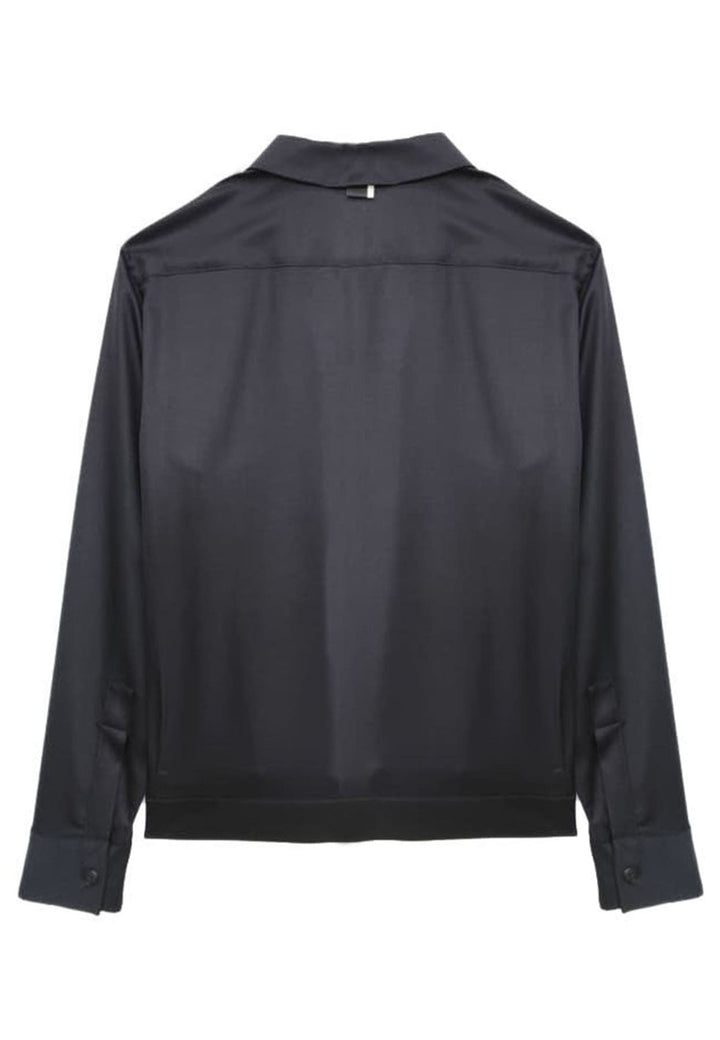 Camicia blu uomo Low Brand in lana vergine