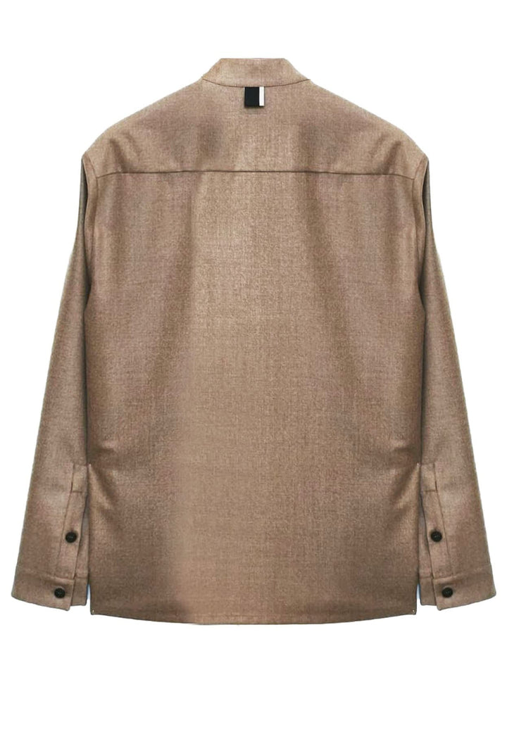 Camicia beige uomo Low Brand in lana vergine