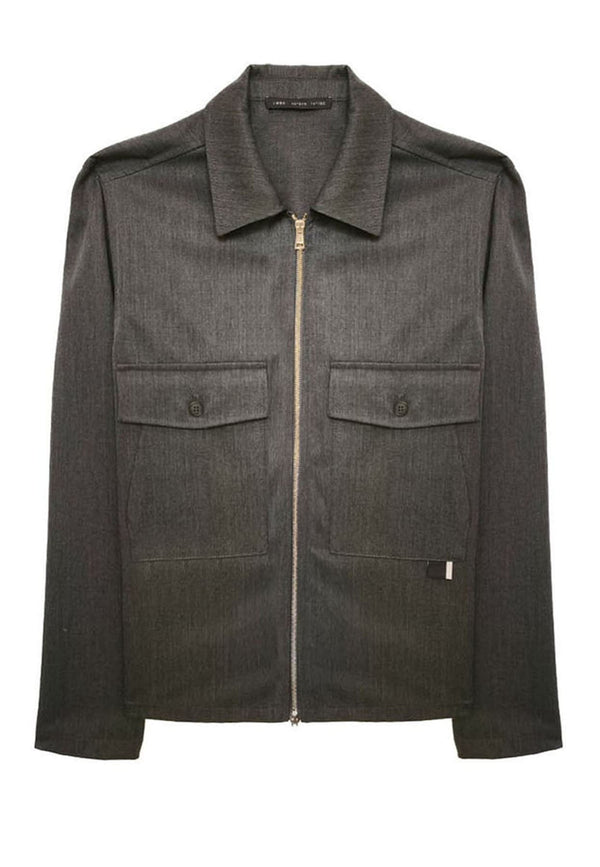 Camicia grigia uomo Low Brand in lana vergine