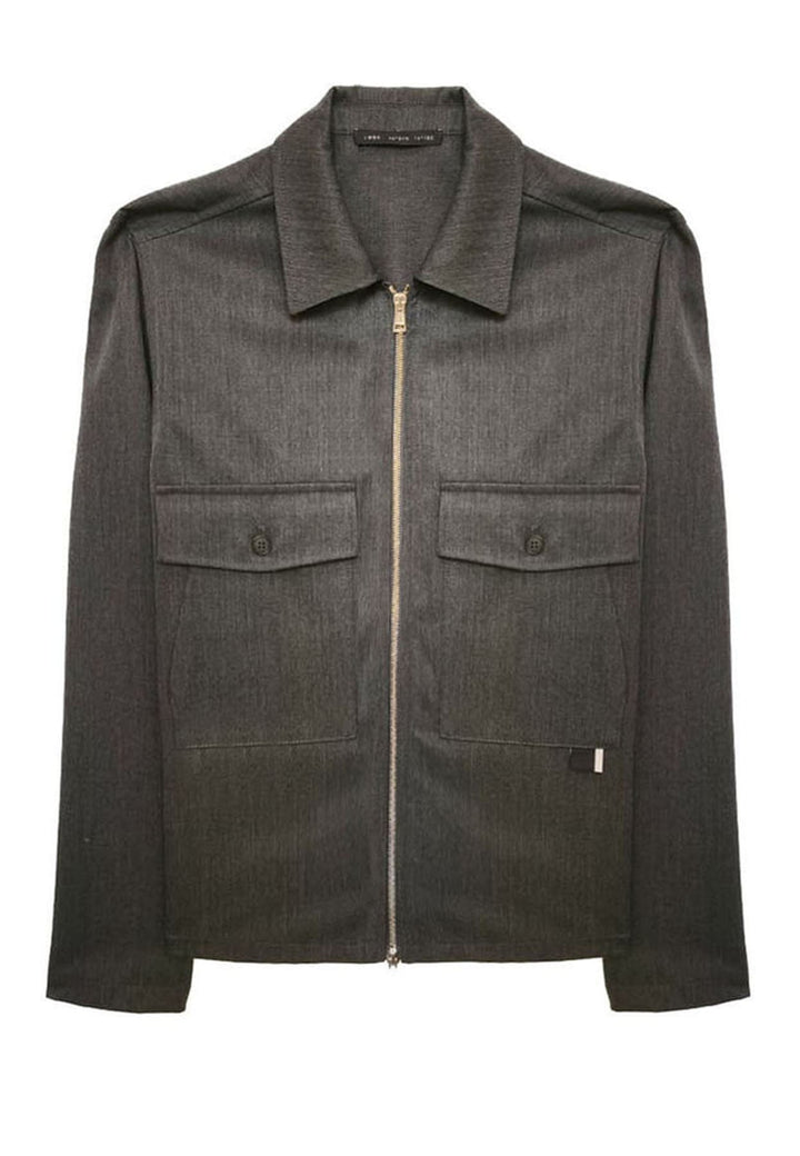 Camicia grigia uomo Low Brand in lana vergine