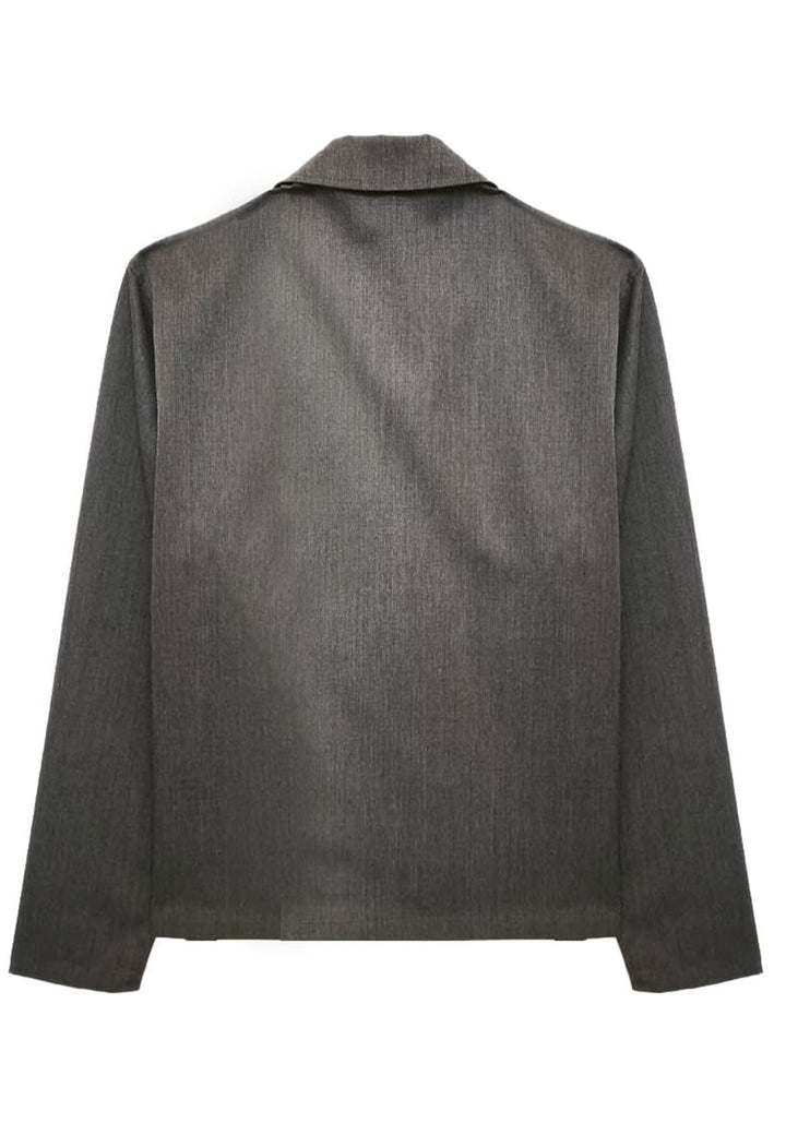 Camicia grigia uomo Low Brand in lana vergine