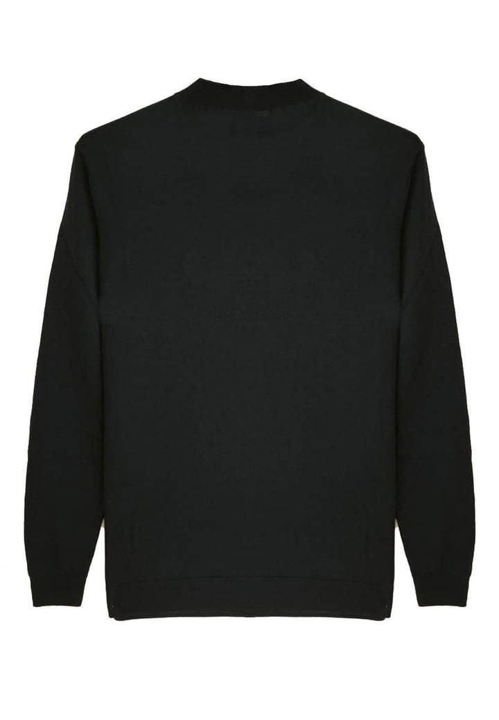 Maglia girocollo blu uomo Low Brand in lana extra fine