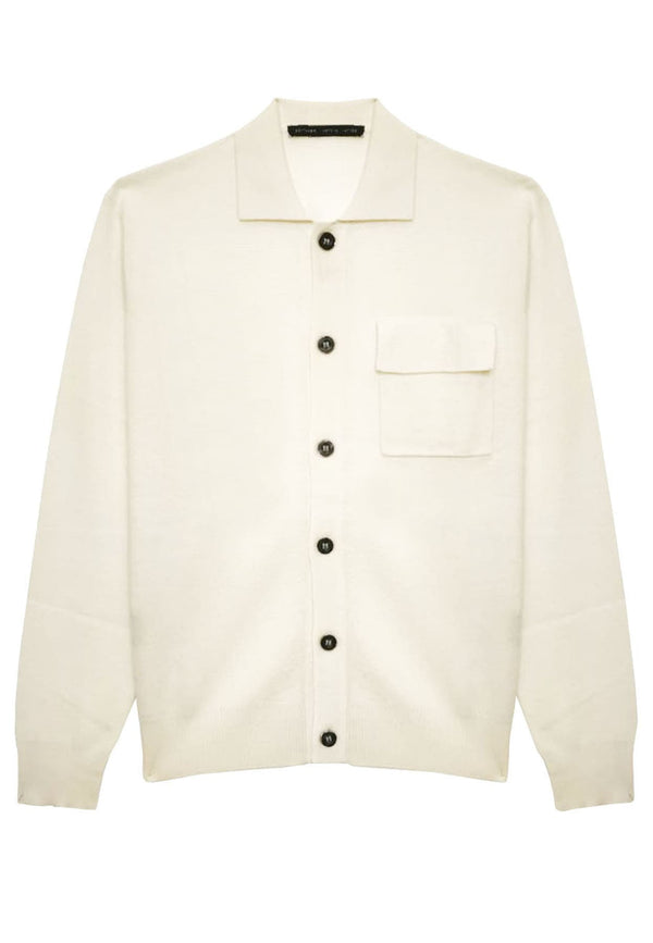 Maglia cardigan uomo Low Brand panna in lana