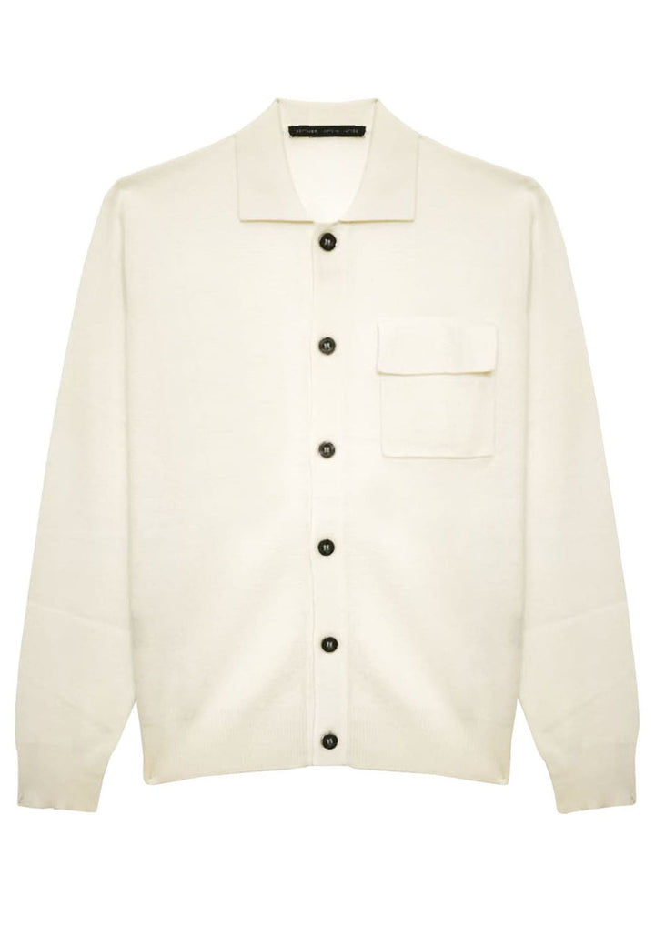 Maglia cardigan uomo Low Brand panna in lana
