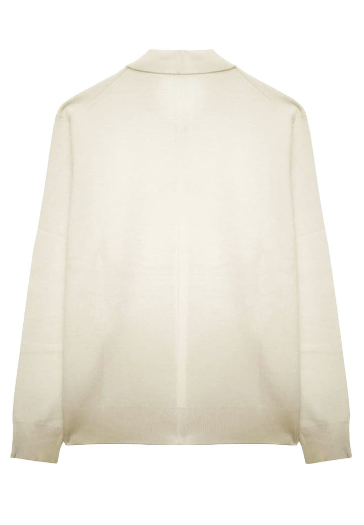 Maglia cardigan uomo Low Brand panna in lana