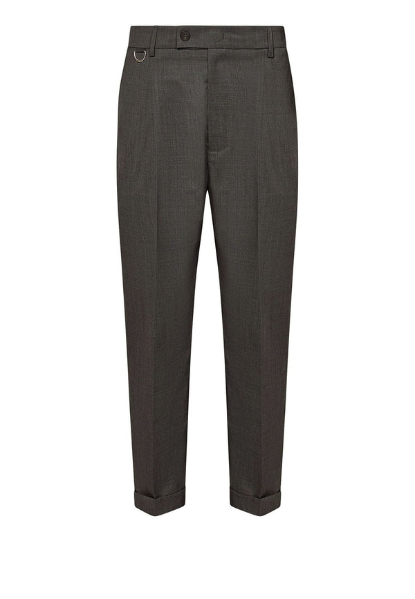 Pantalone grigio uomo Low Brand in misto lana
