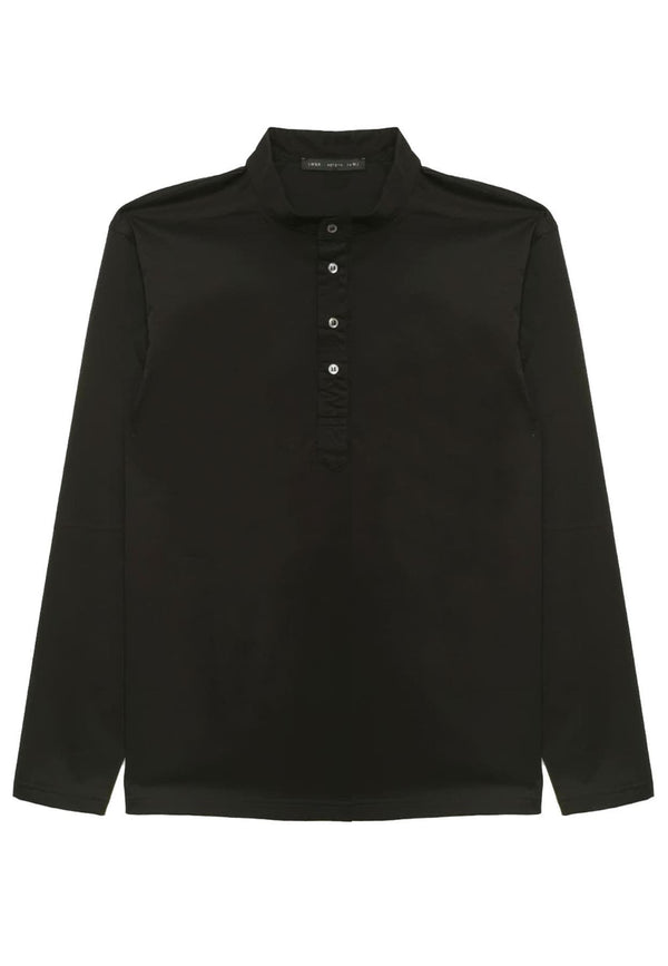 T-shirt manica lunga uomo Low Brand nera in cotone